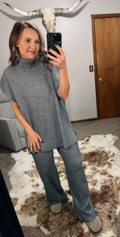 Turtle Neck Sweater Top & Pants Set