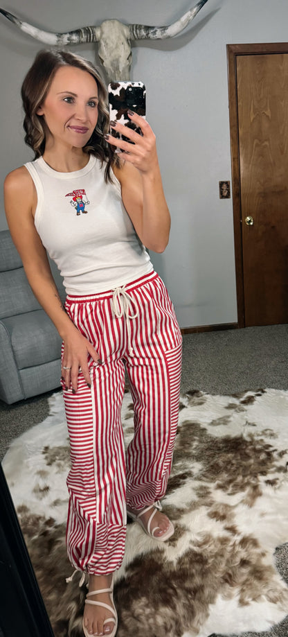 Husker Cropped Baby Tank
