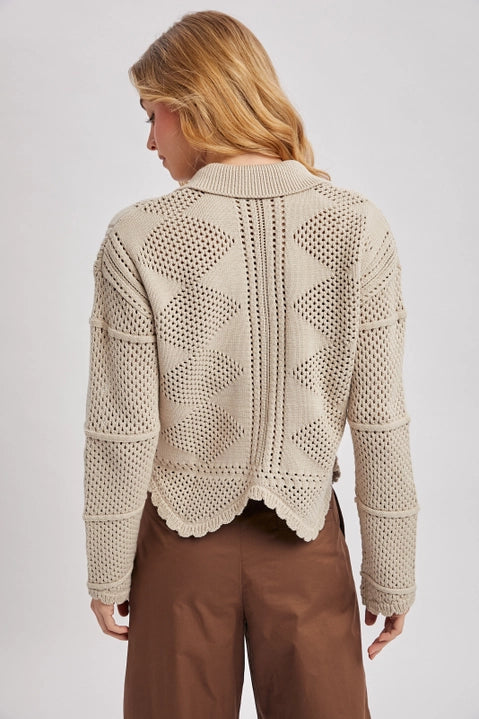 Crochet Knit Cardigan