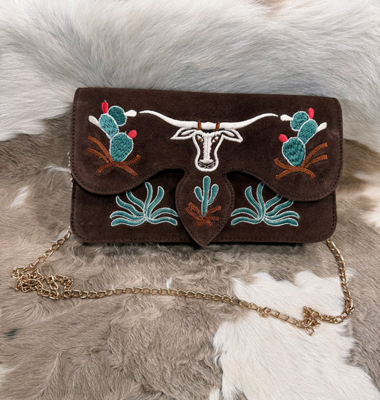 The Longhorn & Cactus Purse