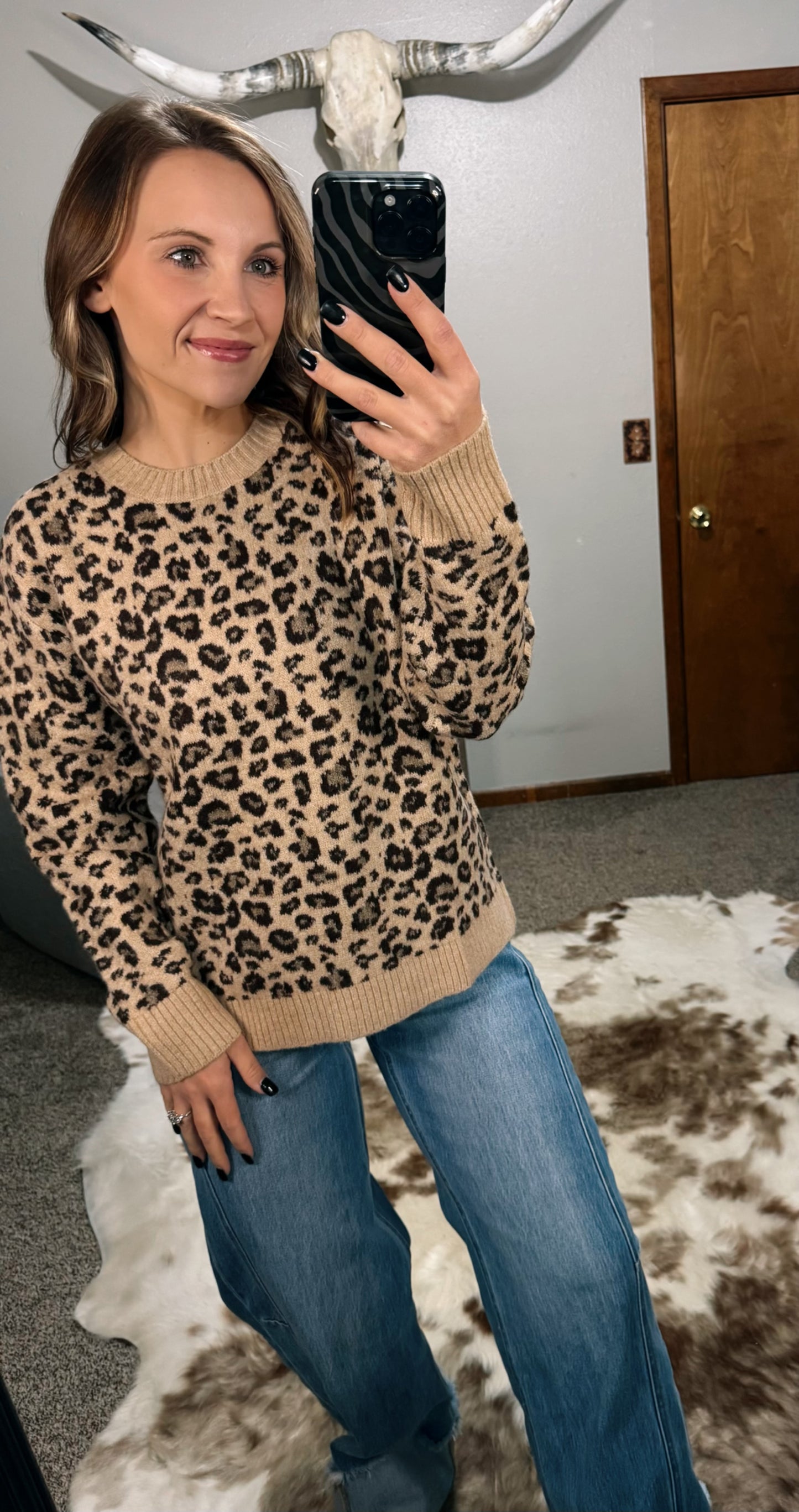 Leopard Knit Sweater