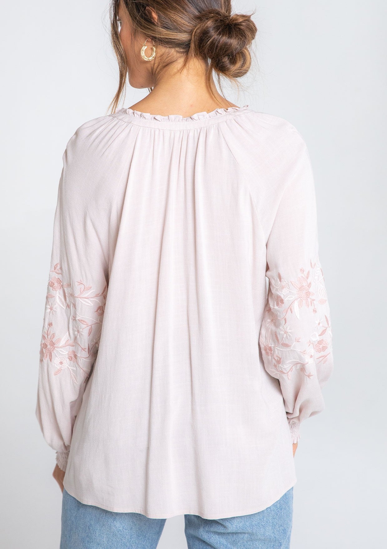 Blush Embroidered Long Sleeve