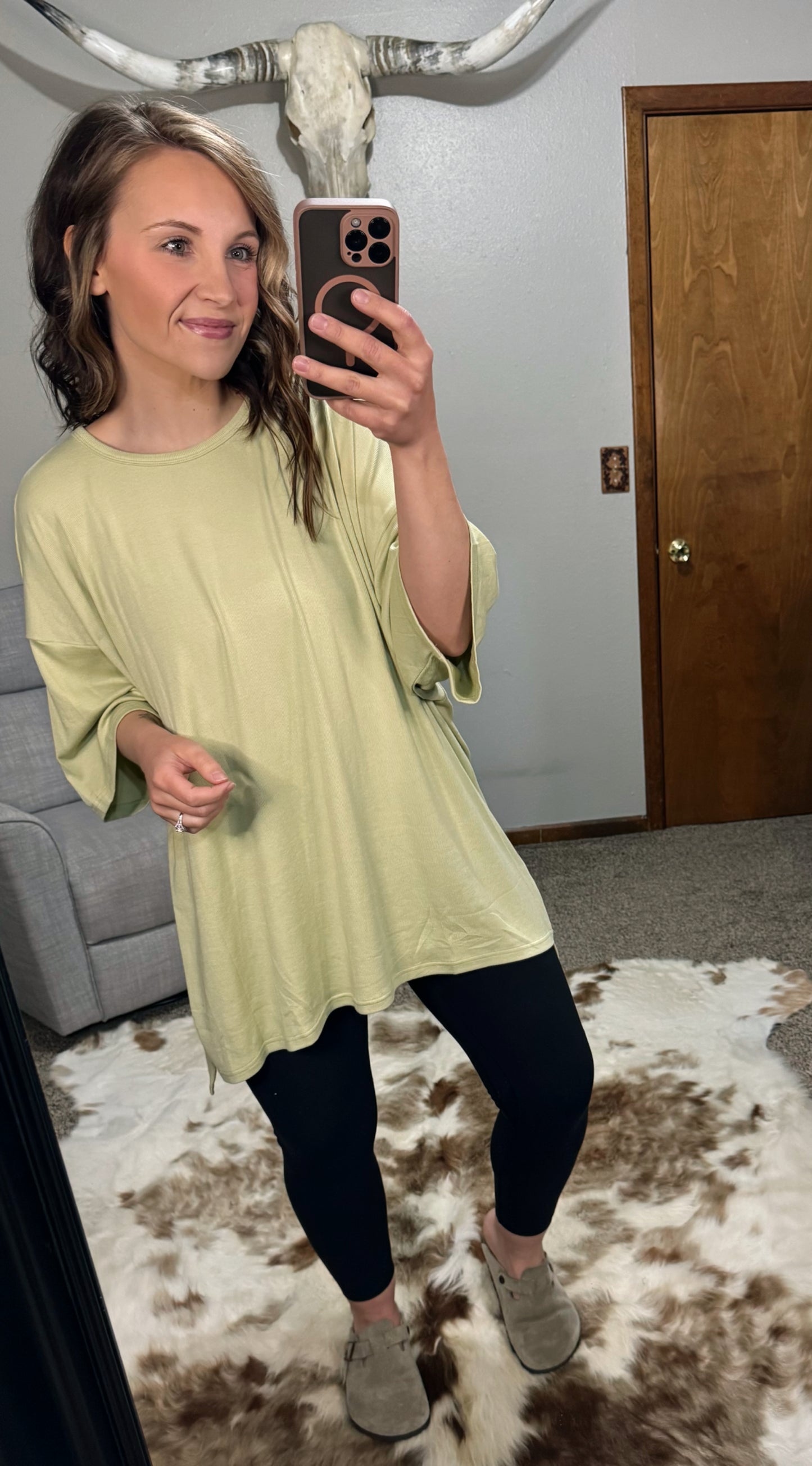 Ribbed Knit Oversized Tunic
