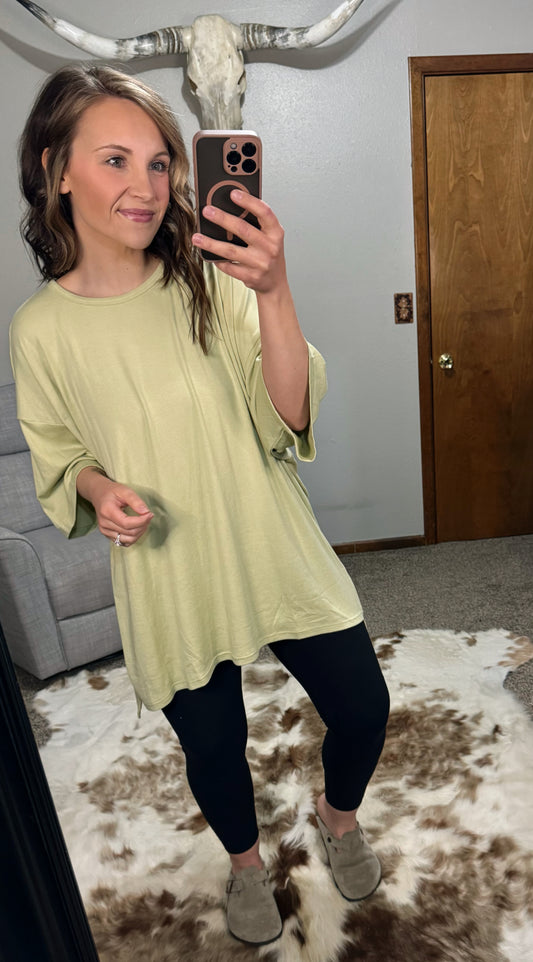 Ribbed Knit Oversized Tunic