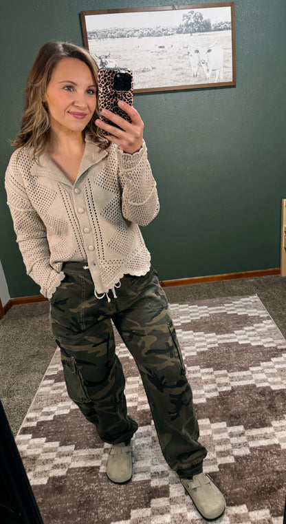 Crochet Knit Cardigan