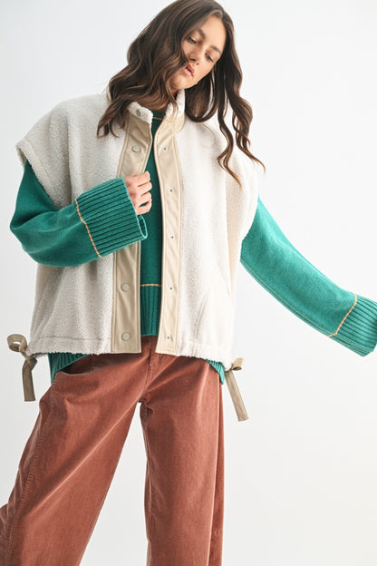 Fleece Contrast Vest