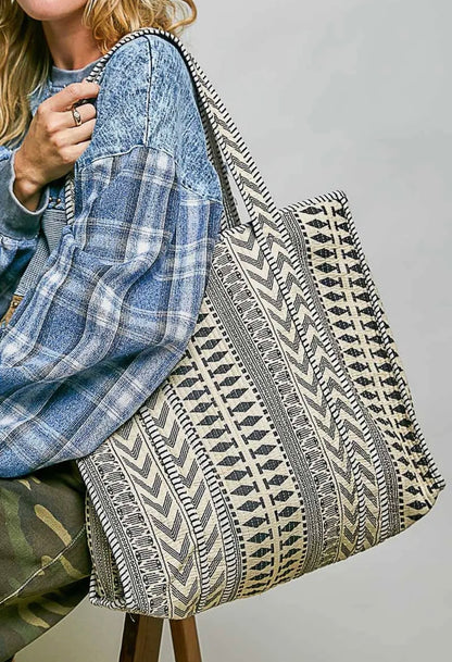 Bohemian Quilted Tote Bag