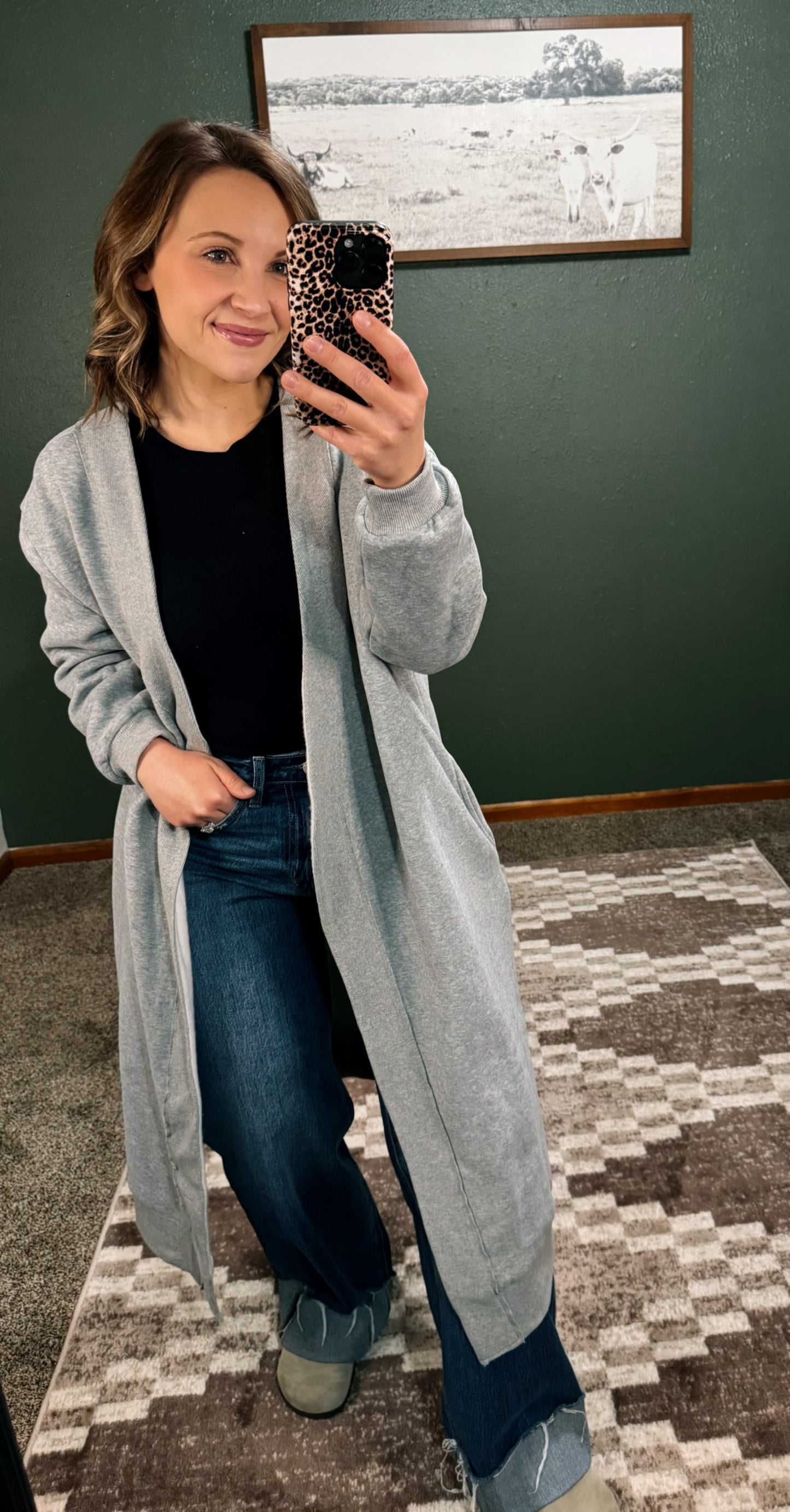 Oversized Terry Cardigan