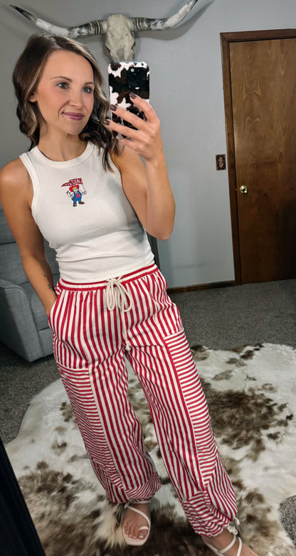 Husker Cropped Baby Tank