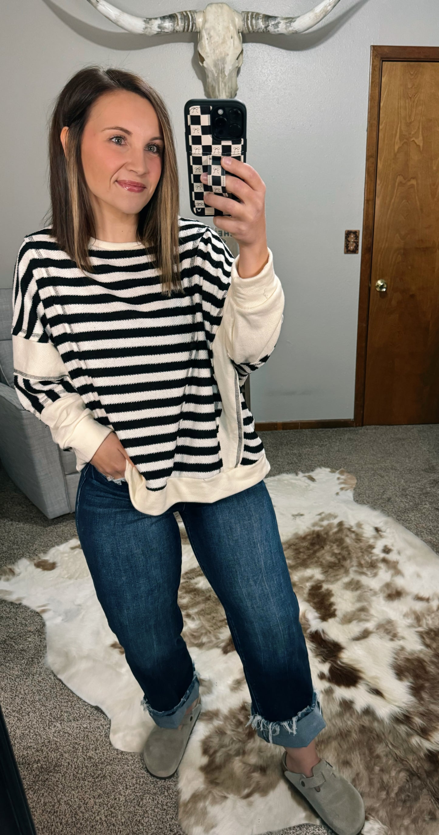 Contrast Striped Sweater