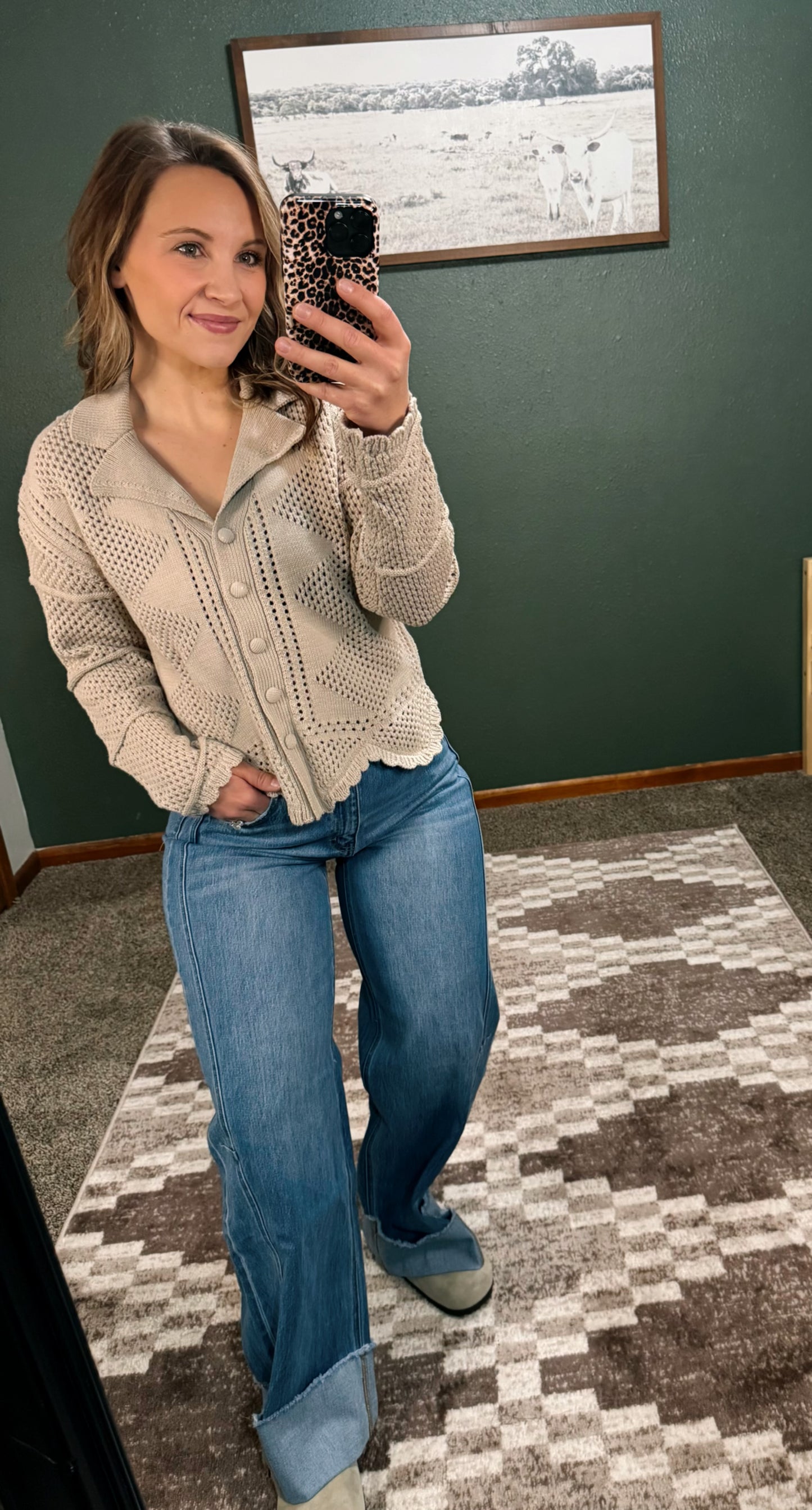Crochet Knit Cardigan