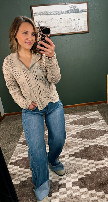 Crochet Knit Cardigan