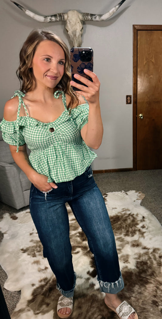 Ruffle Peplum Top