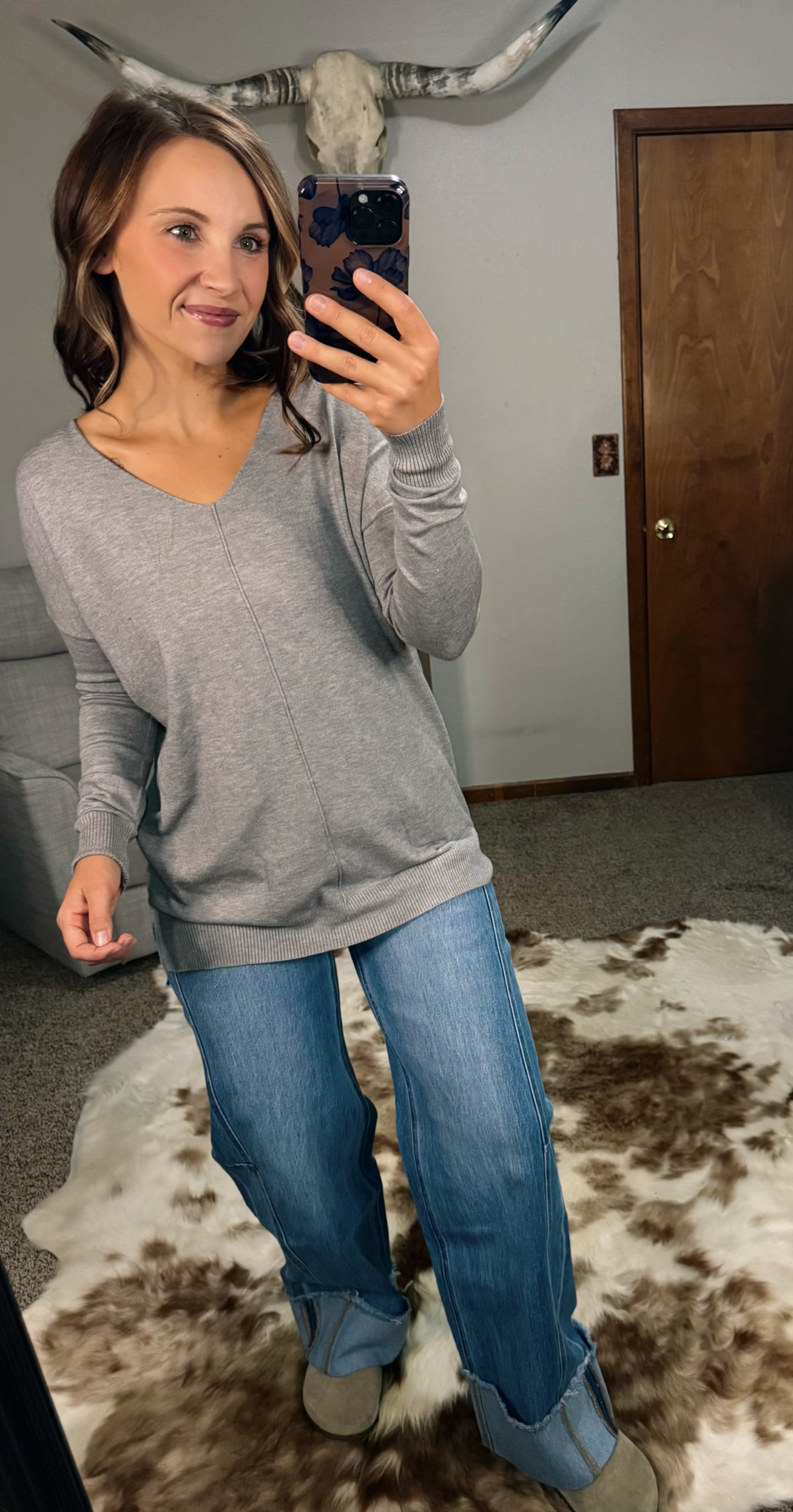 V-Neck Line Sweater