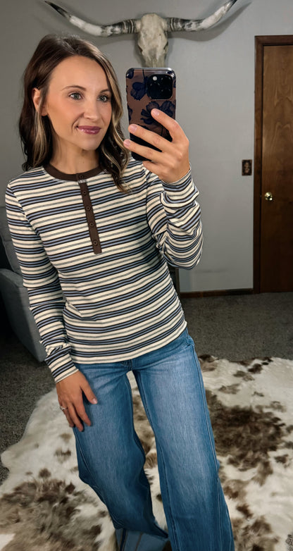 Striped Knit Top