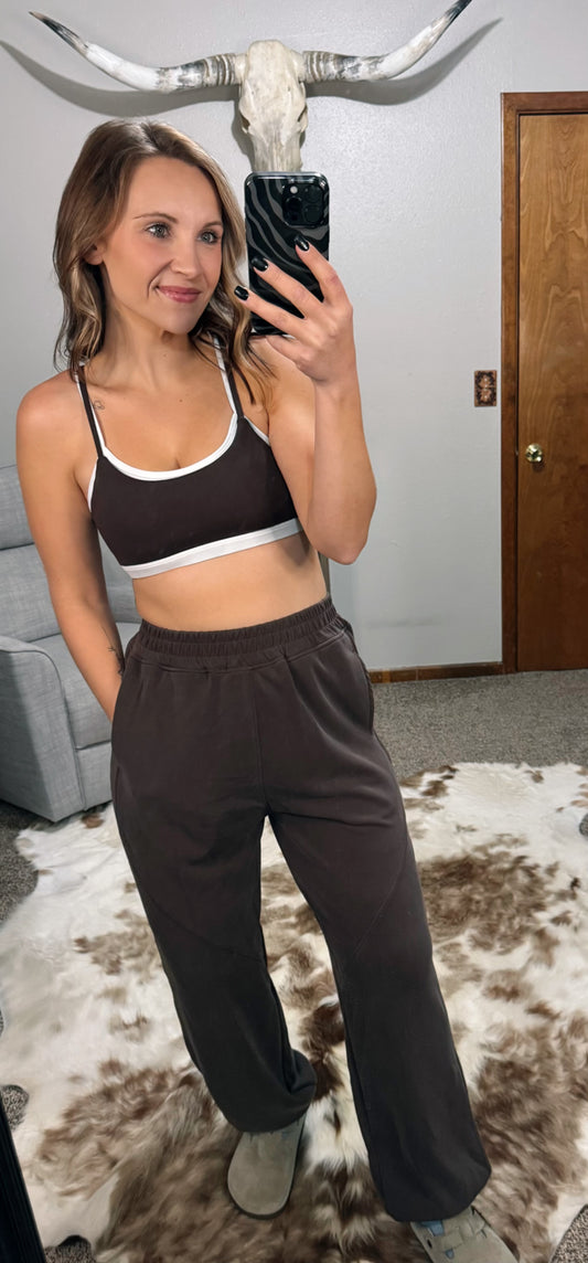 Layered Bra Top - Chocolate