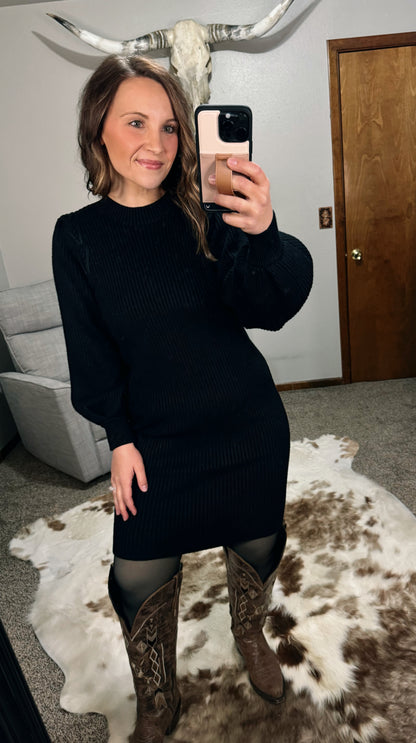 Ribbed Sweater Dress