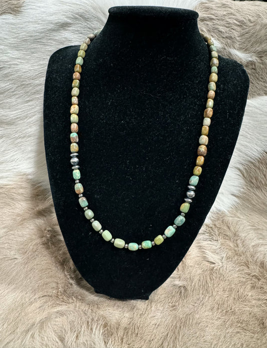 Navajo Pearl & Turquoise Necklace