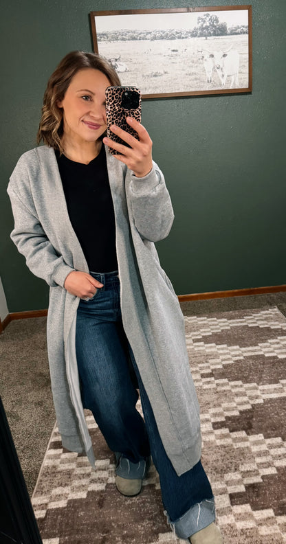 Oversized Terry Cardigan
