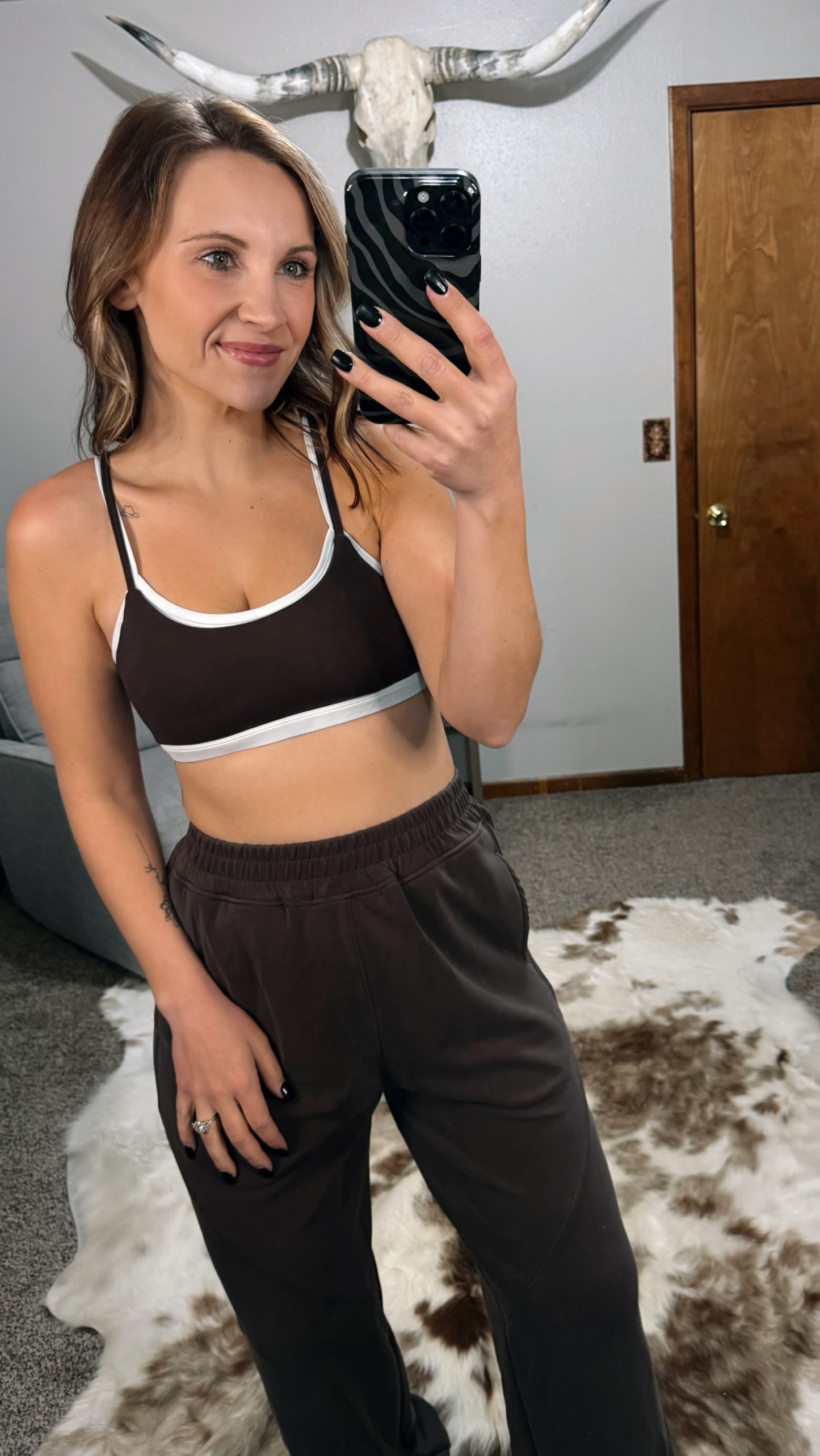 Layered Bra Top - Chocolate