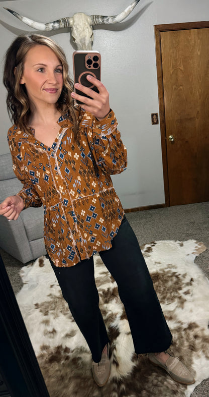 Aztec Tunic Blouse