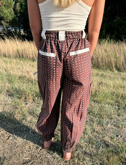 Diamond Stripe Jogger Pants