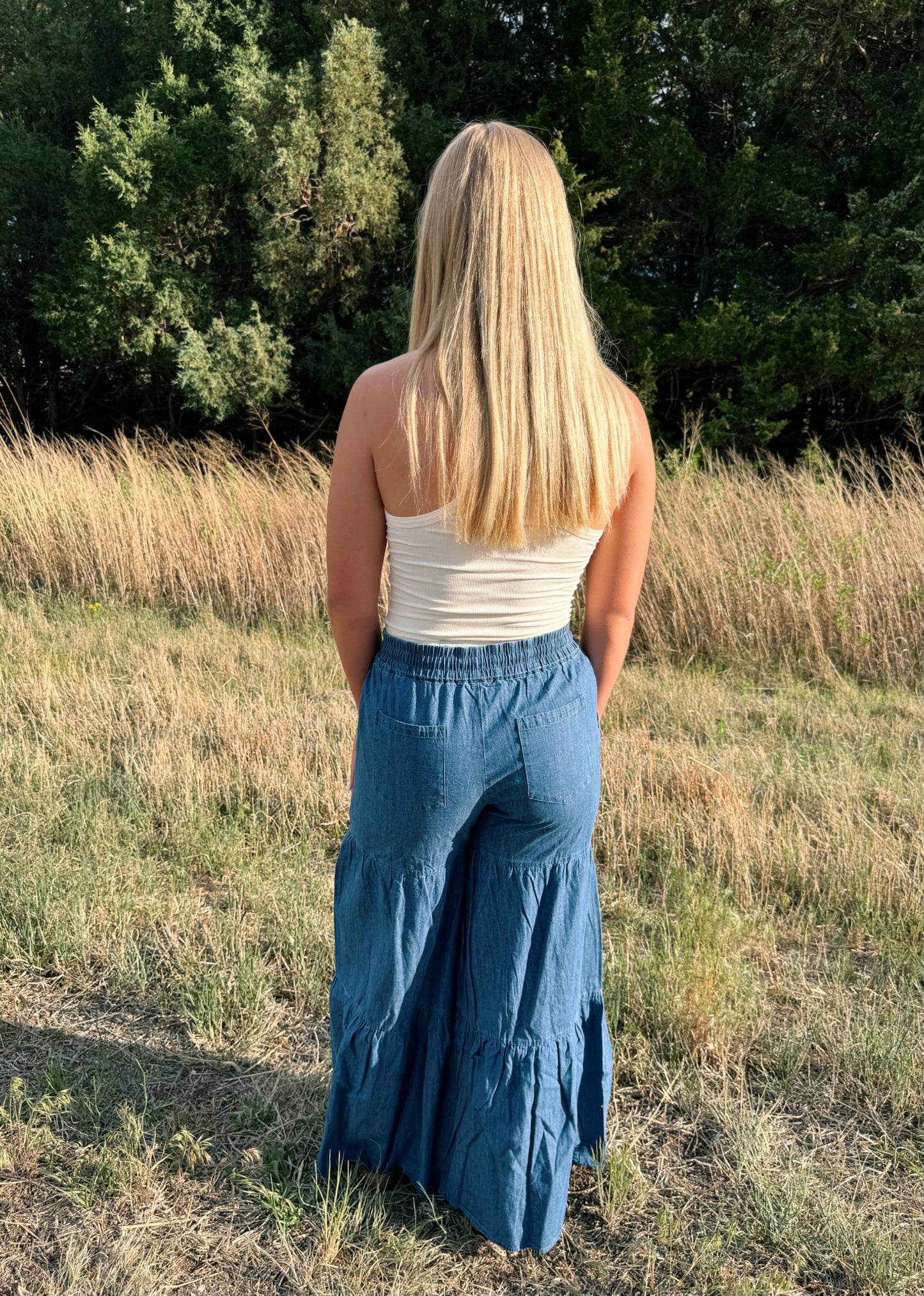 Tiered Wide Leg Pants