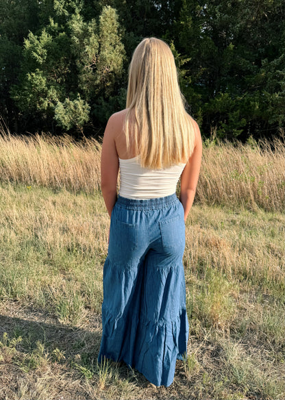 Tiered Wide Leg Pants