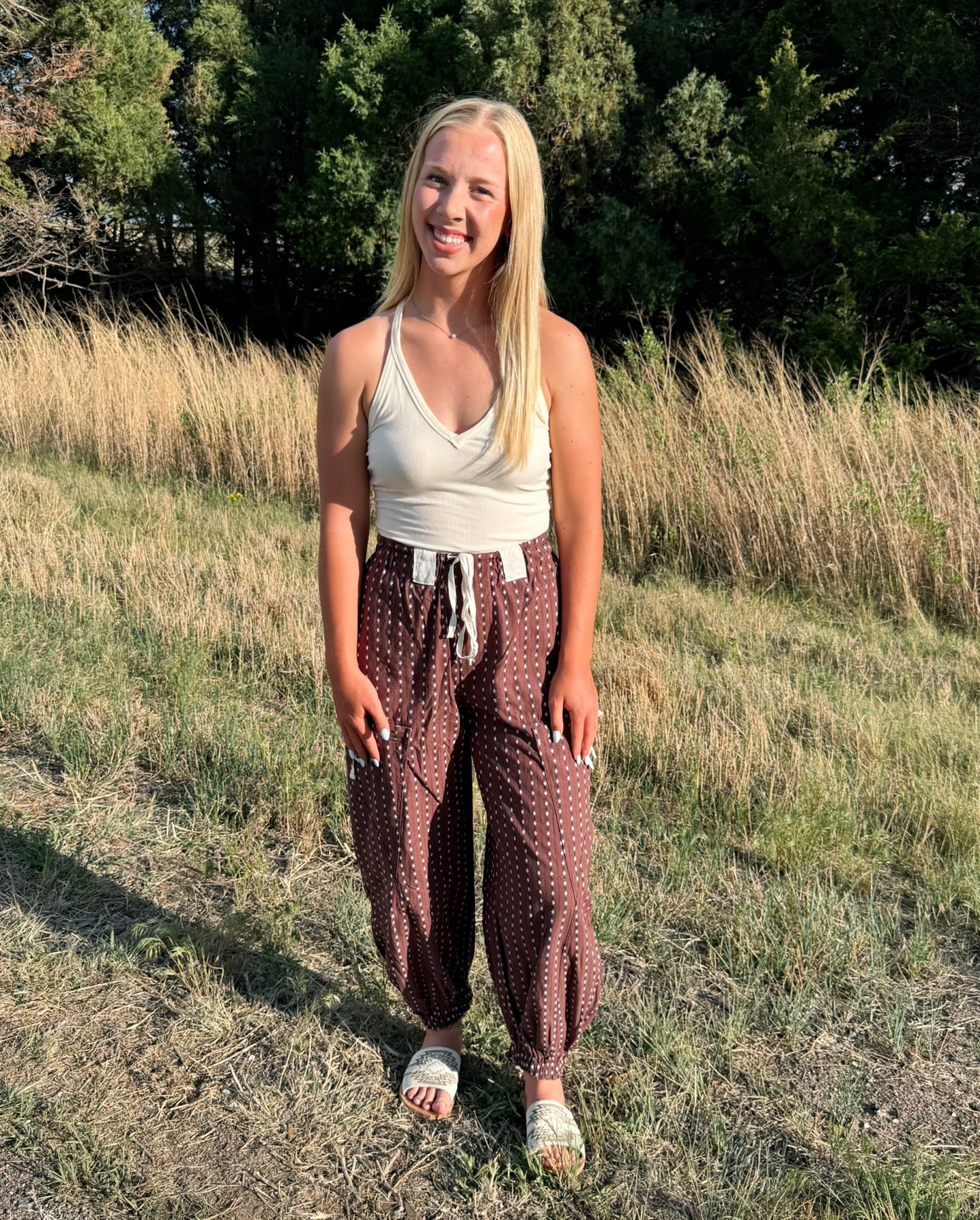 Diamond Stripe Jogger Pants