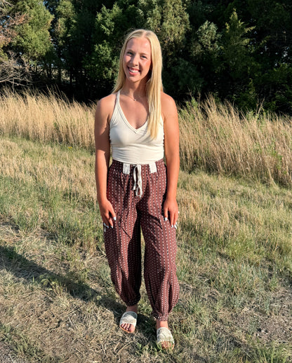 Diamond Stripe Jogger Pants
