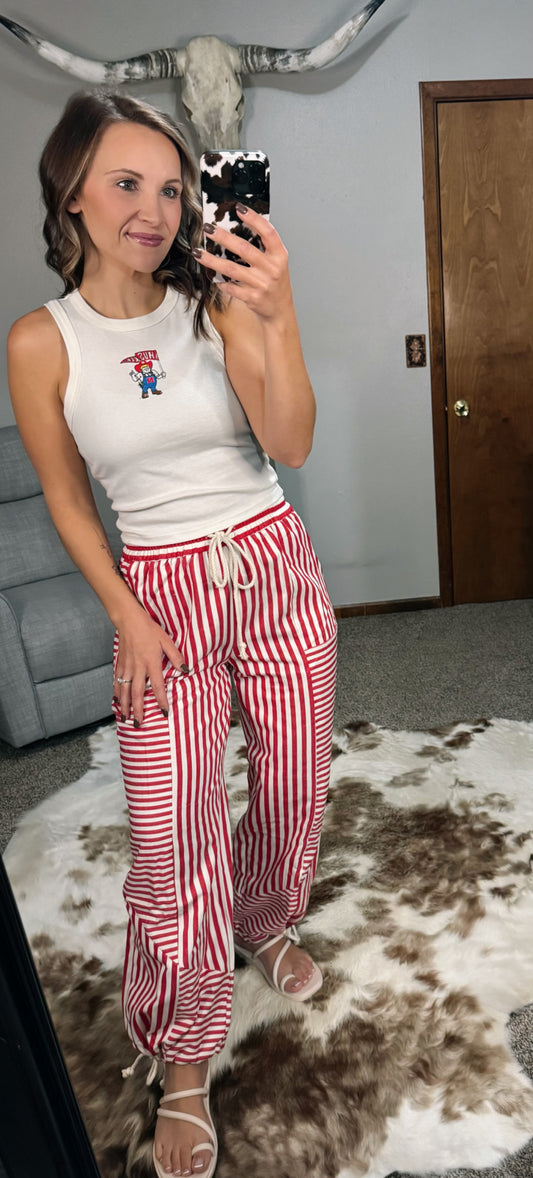 Striped Parachute Pants