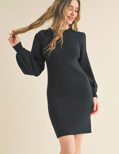 Ribbed Sweater Dress