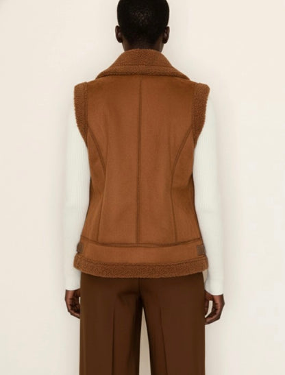 Faux Fur Trim Vest