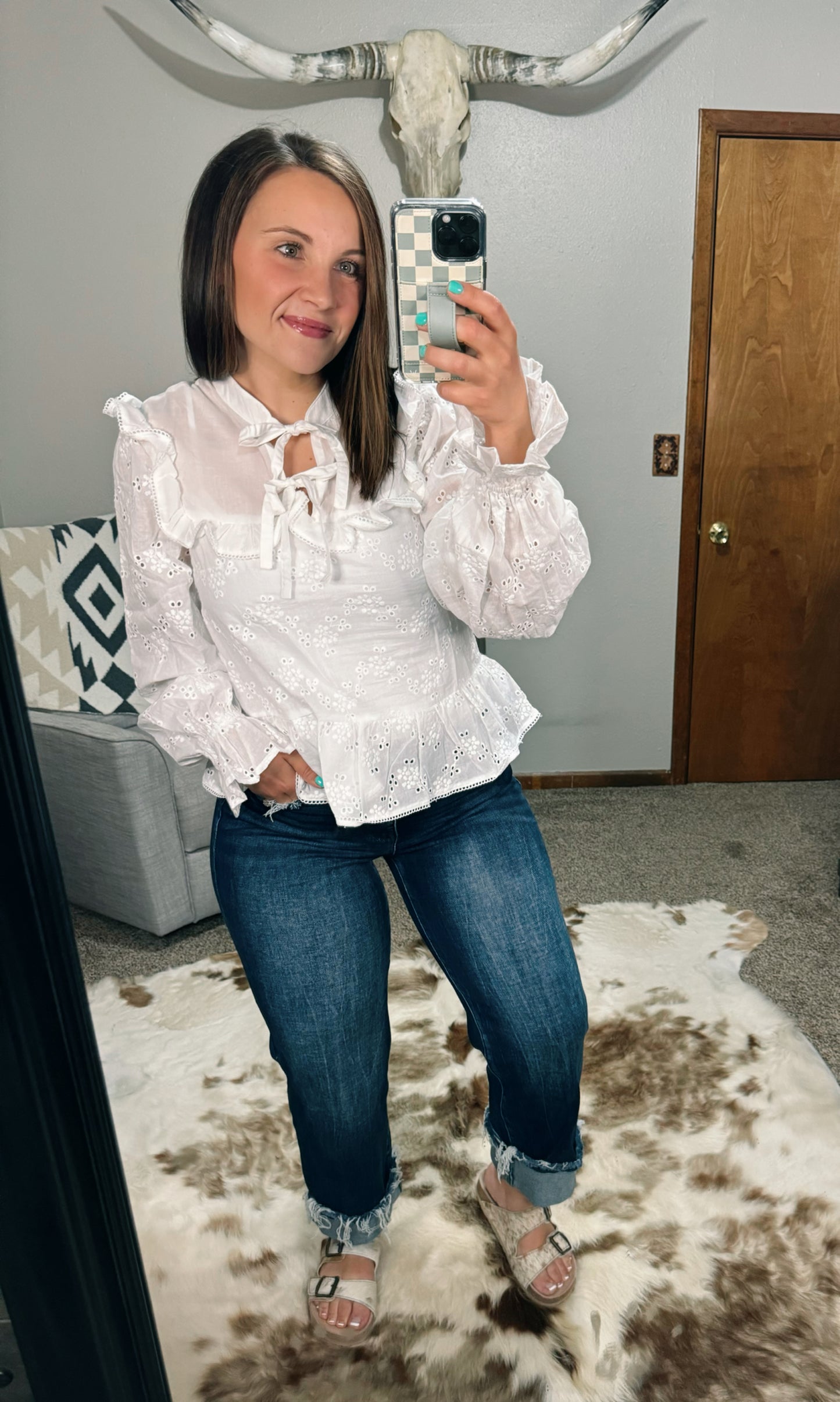 Poplin Puff Sleeve Blouse
