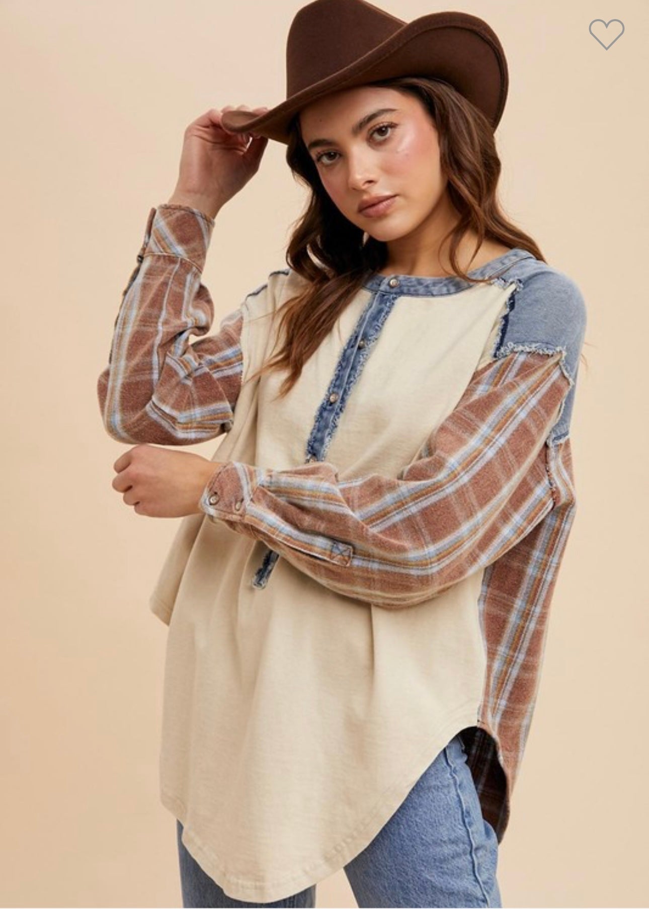 The Plaid Henley Top