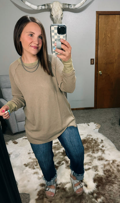 Taupe/Olive Thermal Tunic