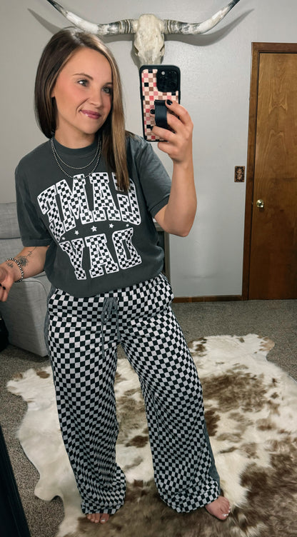 Checkered Pants - Black & White