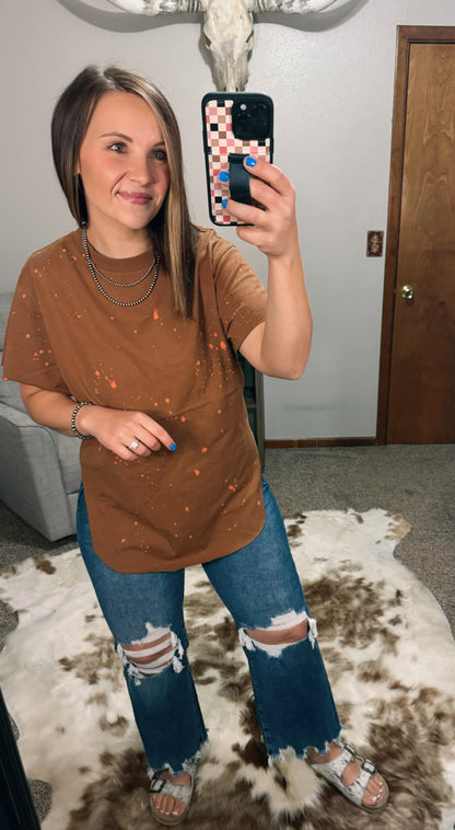 Bleach Splatter Tee - Copper