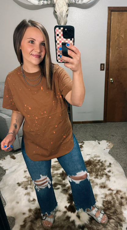 Bleach Splatter Tee - Copper