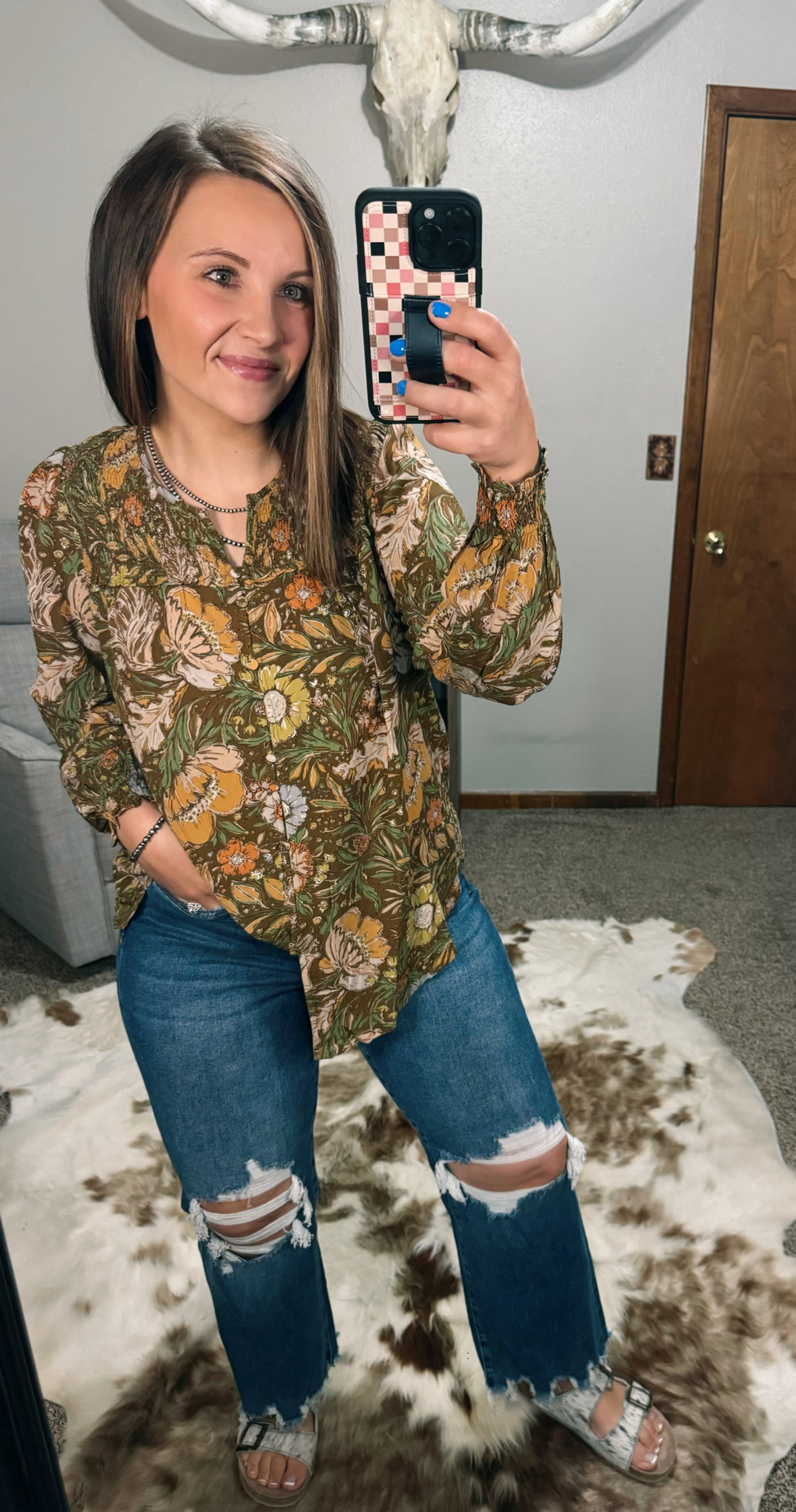 Floral Long Sleeve Blouse