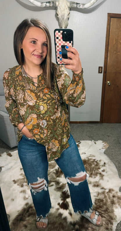 Floral Long Sleeve Blouse