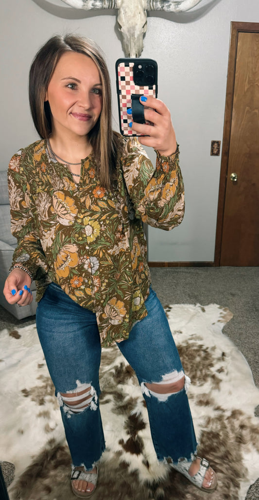 Floral Long Sleeve Blouse