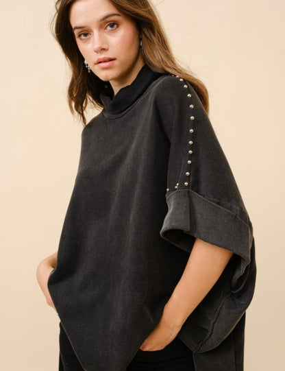 Studded Dolmen Oversize Top