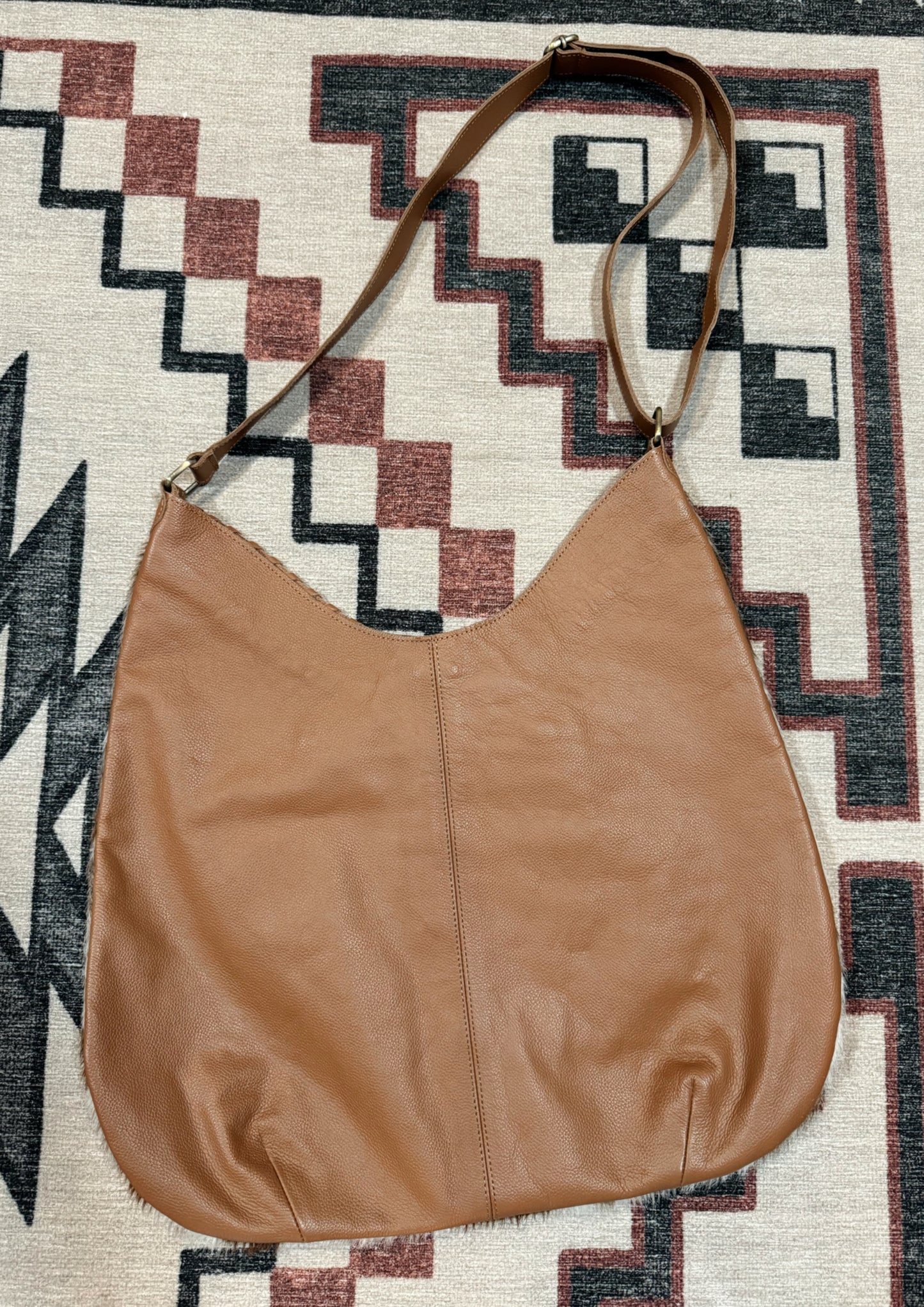 Red & White Cowhide Bag