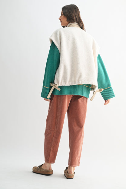 Fleece Contrast Vest