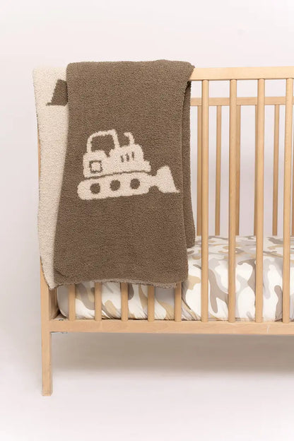 Bulldozer Plush Blanket