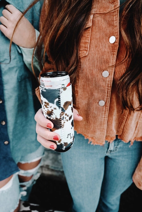 Cow Print Koozie