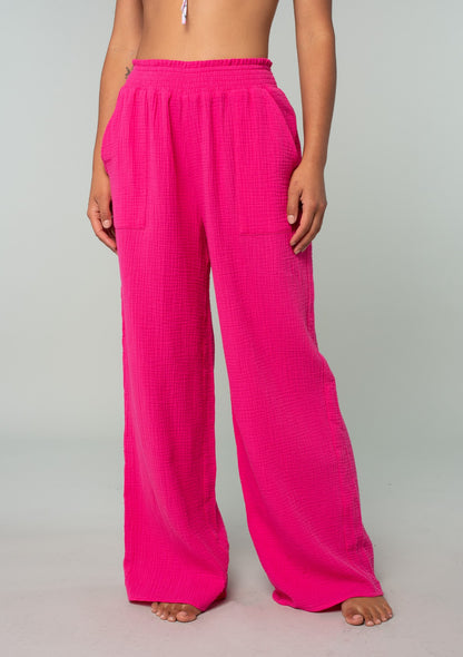 Fuchsia Gauze Pants