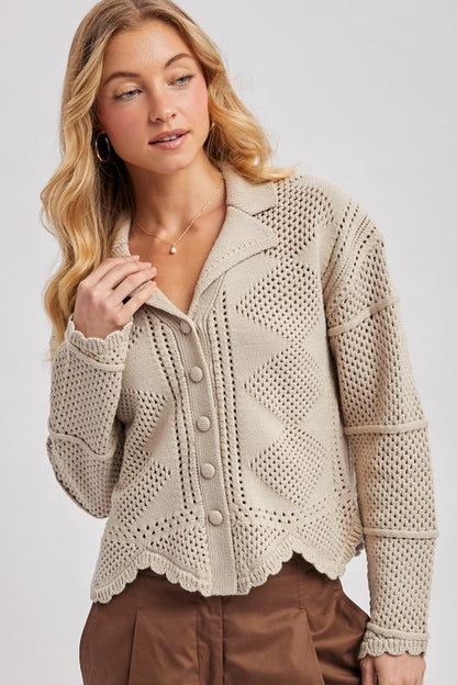 Crochet Knit Cardigan