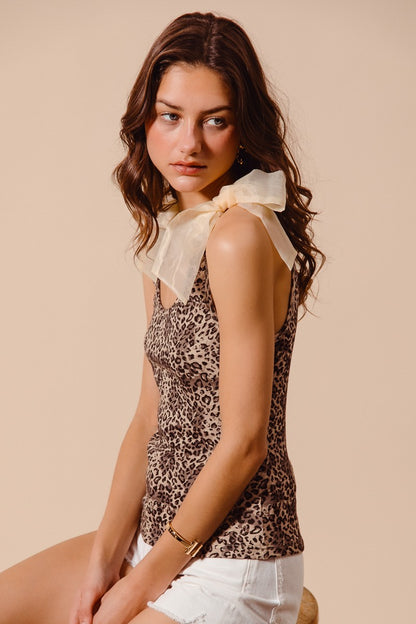 Leopard Ribbon Tank Top